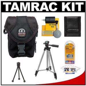 Tamrac 5290 Compact Digital T90 Camera Bag (Black) with Tripod + LCD Protectors + Cleaning Kit + Accessory Kit - Digital Cameras and Accessories - Hip Lens.com