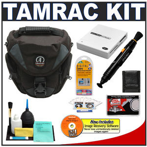 Tamrac 5515 Adventure Zoom 5 Digital SLR Camera Bag Holster Case (Gray) with Reader + Cleaning Kit + LCD Protectors + Accessory Kit - Digital Cameras and Accessories - Hip Lens.com