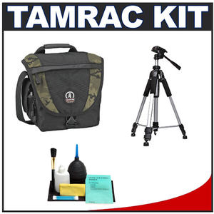 Tamrac 5533 Adventure 3 Digital SLR Messenger Bag (Black/Camo) with Deluxe Photo/Video Tripod + Accessory Kit - Digital Cameras and Accessories - Hip Lens.com