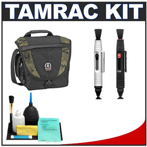 Tamrac 5533 Adventure 3 Digital SLR Messenger Bag (Black/Camo) with Complete Cleaning Kit - Digital Cameras and Accessories - Hip Lens.com