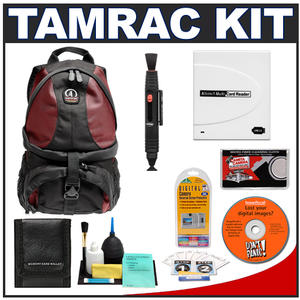 Tamrac 5546 Adventure 6 Digital SLR Camera Bag (Red) with Reader + Cleaning Kit + LCD Protectors + Accessory Kit - Digital Cameras and Accessories - Hip Lens.com