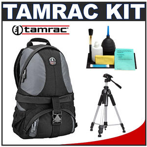 Tamrac 5547 Adventure 7 Digital SLR Backpack (Gray/Black) with Deluxe Photo/Video Tripod + Accessory Kit - Digital Cameras and Accessories - Hip Lens.com