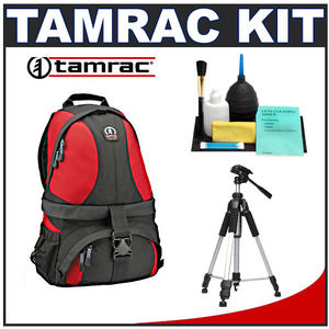 Tamrac 5547 Adventure 7 Digital SLR Backpack (Red/Black) with Deluxe Photo/Video Tripod + Accessory Kit - Digital Cameras and Accessories - Hip Lens.com