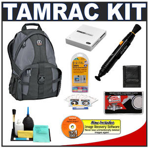 Tamrac 5547 Adventure 7 Digital SLR Backpack (Gray/Black) with Reader + Cleaning Kit + LCD Protectors + Accessory Kit - Digital Cameras and Accessories - Hip Lens.com