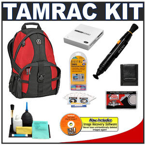 Tamrac 5547 Adventure 7 Digital SLR Backpack (Red/Black) with Reader + Cleaning Kit + LCD Protectors + Accessory Kit - Digital Cameras and Accessories - Hip Lens.com