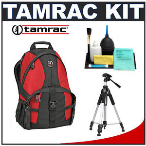Tamrac 5549 Adventure 9 Digital SLR Backpack (Red/Black) with Deluxe Photo/Video Tripod + Accessory Kit - Digital Cameras and Accessories - Hip Lens.com