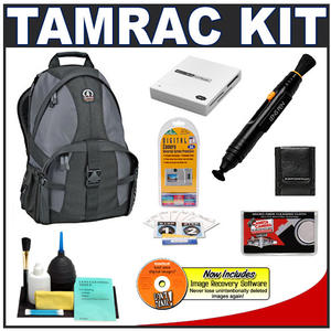 Tamrac 5549 Adventure 9 Digital SLR Backpack (Gray/Black) with Reader + Cleaning Kit + LCD Protectors + Accessory Kit - Digital Cameras and Accessories - Hip Lens.com