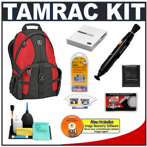 Tamrac 5549 Adventure 9 Digital SLR Backpack (Red/Black) with Reader + Cleaning Kit + LCD Protectors + Accessory Kit - Digital Cameras and Accessories - Hip Lens.com