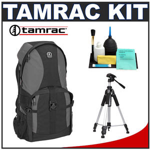 Tamrac 5550 Adventure 10 Digital SLR Backpack (Gray/Black) with Deluxe Photo/Video Tripod + Accessory Kit - Digital Cameras and Accessories - Hip Lens.com