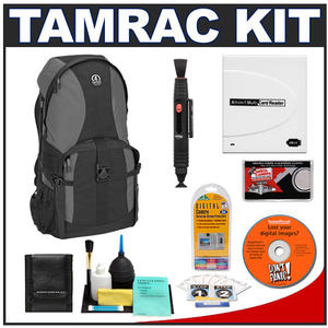 Tamrac 5550 Adventure 10 Digital SLR Backpack (Gray/Black) with Reader + Cleaning Kit + LCD Protectors + Accessory Kit - Digital Cameras and Accessories - Hip Lens.com