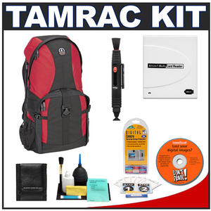Tamrac 5550 Adventure 10 Digital SLR Backpack (Red/Black) with Reader + Cleaning Kit + LCD Protectors + Accessory Kit - Digital Cameras and Accessories - Hip Lens.com