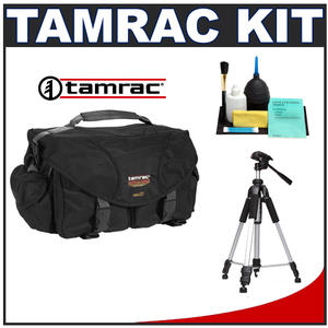 Tamrac 5612 Pro 12 Digital SLR Camera Bag (Black) with Deluxe Photo/Video Tripod + Accessory Kit - Digital Cameras and Accessories - Hip Lens.com