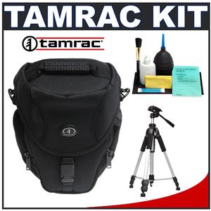 Tamrac 5625 Pro Digital SLR Zoom 5 Camera Holster Bag (Black) with Deluxe Photo/Video Tripod + Accessory Kit - Digital Cameras and Accessories - Hip Lens.com