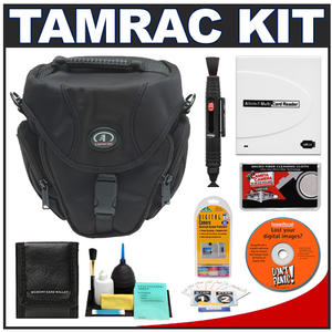 Tamrac 5684 Digital SLR Zoom 4 Bag (Black) with Reader + Cleaning Kit + LCD Protectors + Accessory Kit - Digital Cameras and Accessories - Hip Lens.com