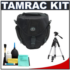Tamrac 5684 Digital SLR Zoom 4 Bag (Black) with Deluxe Photo/Video Tripod + Accessory Kit - Digital Cameras and Accessories - Hip Lens.com