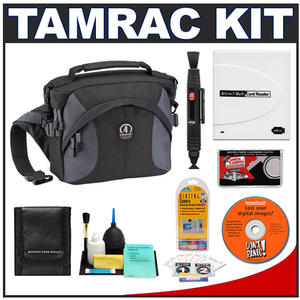 Tamrac 5765 Velocity 5x Photo Hip Digital SLR Camera Pack/Bag (Black) with Reader + Cleaning Kit + LCD Protectors + Accessory Kit - Digital Cameras and Accessories - Hip Lens.com