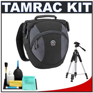 Tamrac 5768 Velocity 8x Pro Photo Digital SLR Camera Sling Bag (Black) with Deluxe Photo/Video Tripod + Accessory Kit - Digital Cameras and Accessories - Hip Lens.com