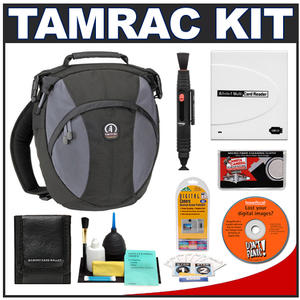 Tamrac 5769 Velocity 9x Pro Photo Digital SLR Camera Sling Bag (Black) with Reader + Cleaning Kit + LCD Protectors + Accessory Kit - Digital Cameras and Accessories - Hip Lens.com