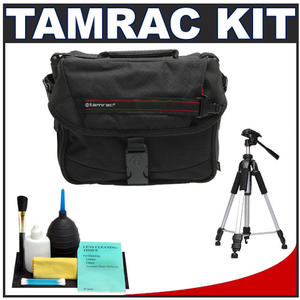 Tamrac 603 Zoom Traveler 3 Camera Bag (Black) with Deluxe Photo/Video Tripod + Accessory Kit - Digital Cameras and Accessories - Hip Lens.com