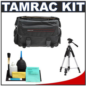 Tamrac 608 Pro System 8 Digital SLR Photography Bag (Black) with Deluxe Photo/Video Tripod + Accessory Kit - Digital Cameras and Accessories - Hip Lens.com