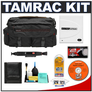 Tamrac 614 Super Pro 14 Digital SLR Camera Bag (Black) with Reader + Cleaning Kit + LCD Protectors + Accessory Kit - Digital Cameras and Accessories - Hip Lens.com