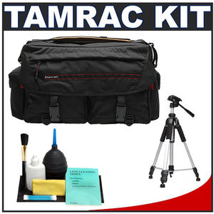 Tamrac 614 Super Pro 14 Digital SLR Camera Bag (Black) with Deluxe Photo/Video Tripod + Accessory Kit - Digital Cameras and Accessories - Hip Lens.com