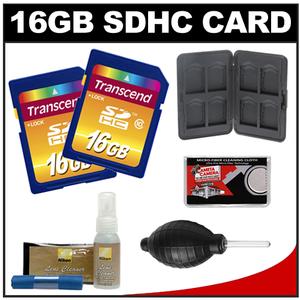 Transcend 16GB HC SecureDigital Class 10 (SDHC) Ultimate Ultra-High-Speed Card (2 PACK) with Memory Card Case + Nikon Cleaning Kit - Digital Cameras and Accessories - Hip Lens.com
