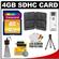 Transcend 4GB HC SecureDigital Class 10 (SDHC) Ultimate Ultra-High-Speed Card with Memory Card Case + Accessory Kit