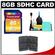 Transcend 8GB HC SecureDigital Class 10 (SDHC) Ultimate Ultra-High-Speed Card with Memory Card Case + Cleaning Kit