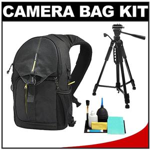Vanguard BIIN 47 Digital SLR Camera Sling Backpack Case (Black) with Deluxe Photo/Video Tripod + Accessory Kit - Digital Cameras and Accessories - Hip Lens.com