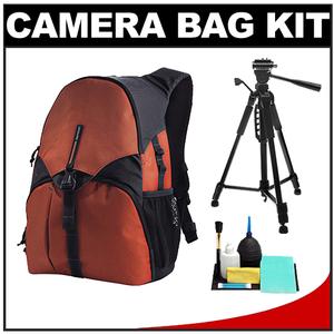 Vanguard BIIN 59 Digital SLR Camera Backpack Case (Orange) with Deluxe Photo/Video Tripod + Accessory Kit - Digital Cameras and Accessories - Hip Lens.com