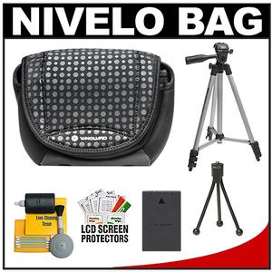 Vanguard Nivelo 15 Mirrorless Interchangeable Lens Digital Camera Case (Black) with BLS-1/BLS-5 Battery + Tripod + Accessory Kit - Digital Cameras and Accessories - Hip Lens.com