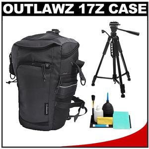 Vanguard Outlawz 17Z Digital SLR Camera Holster Bag/Case (Black) with Tripod + Cleaning Kit - Digital Cameras and Accessories - Hip Lens.com