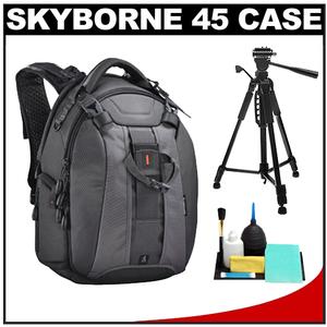 Vanguard Skyborne 45 Digital SLR Camera & Laptop Backpack Case (Black) with Tripod + Cleaning Kit - Digital Cameras and Accessories - Hip Lens.com