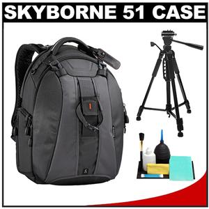Vanguard Skyborne 51 Digital SLR Camera & Laptop Backpack Case (Black) with Tripod + Cleaning Kit - Digital Cameras and Accessories - Hip Lens.com