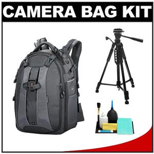 Vanguard Skyborne 53 Digital SLR Camera & Laptop Backpack Case (Black) with Deluxe Photo/Video Tripod + Accessory Kit - Digital Cameras and Accessories - Hip Lens.com