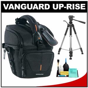 Vanguard Up-Rise 14Z Digital SLR Camera Holster Bag/Case (Black) with Deluxe Photo/Video Tripod + Accessory Kit - Digital Cameras and Accessories - Hip Lens.com