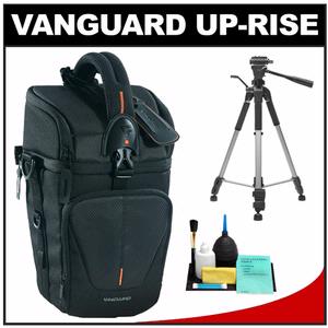 Vanguard Up-Rise 15Z Digital SLR Camera Holster Bag/Case (Black) with Deluxe Photo/Video Tripod + Accessory Kit - Digital Cameras and Accessories - Hip Lens.com