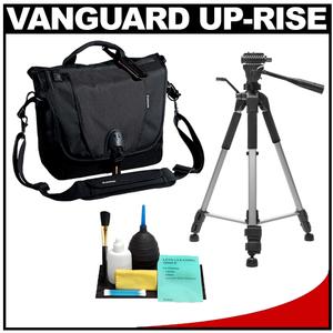 Vanguard Up-Rise 28 Messenger Digital SLR Camera & Laptop Bag/Case (Black) with Deluxe Photo/Video Tripod + Accessory Kit - Digital Cameras and Accessories - Hip Lens.com