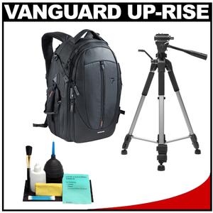 Vanguard Up-Rise 46 Digital SLR Camera & Laptop Backpack Case (Black) with Deluxe Photo/Video Tripod + Accessory Kit - Digital Cameras and Accessories - Hip Lens.com
