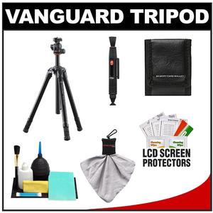 Vanguard Nivelo 204BK Aluminum Alloy Tripod with Case (Black) with Cleaning & Accessory Kit - Digital Cameras and Accessories - Hip Lens.com