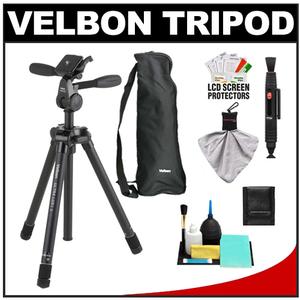 Velbon ULTRA LUXi L 63.4" Compact Tripod with Panhead & Case with Cleaning Accessory Kit - Digital Cameras and Accessories - Hip Lens.com