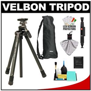 Velbon ULTRA MAXi L 60" Compact Tripod with Panhead & Case with Cleaning Accessory Kit - Digital Cameras and Accessories - Hip Lens.com