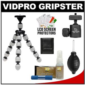 Vidpro GP-22 Gripster II Flexible Digital SLR Camera Tripod with Ball Head + Nikon Camera & Lens Cleaning Accessory Kit - Digital Cameras and Accessories - Hip Lens.com