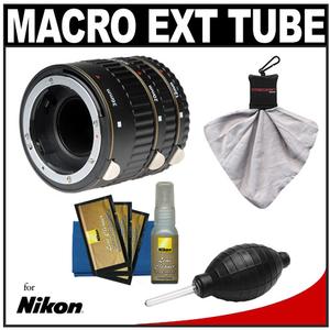 Vivitar Macro Extension Tube Set (for Nikon Cameras) with Nikon Cleaning Kit