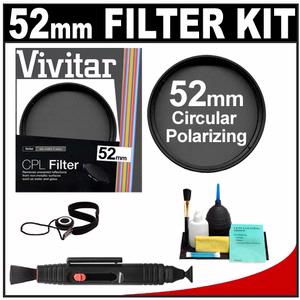 Vivitar 52mm Circular Polarizer Glass Filter with LensPen + CapKeeper + Lens Cleaning Kit - Digital Cameras and Accessories - Hip Lens.com