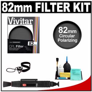 Vivitar 82mm Circular Polarizer Glass Filter with LensPen + CapKeeper + Lens Cleaning Kit - Digital Cameras and Accessories - Hip Lens.com