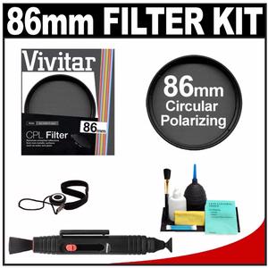 Vivitar 86mm Circular Polarizer Glass Filter with LensPen + CapKeeper + Lens Cleaning Kit - Digital Cameras and Accessories - Hip Lens.com
