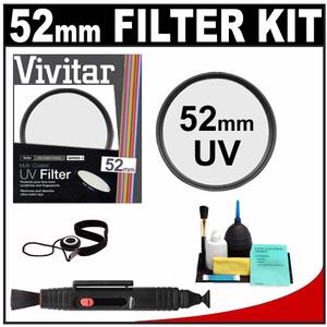 Vivitar 52mm UV Glass Filter with LensPen + CapKeeper + Lens Cleaning Kit - Digital Cameras and Accessories - Hip Lens.com