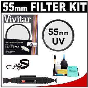 Vivitar 55mm UV Glass Filter with LensPen + CapKeeper + Lens Cleaning Kit - Digital Cameras and Accessories - Hip Lens.com